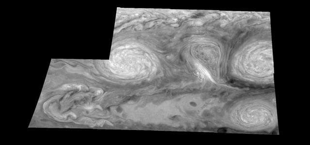 NASA image: Jupiter Long-lived White Ovals in a Methane Time Set 3
