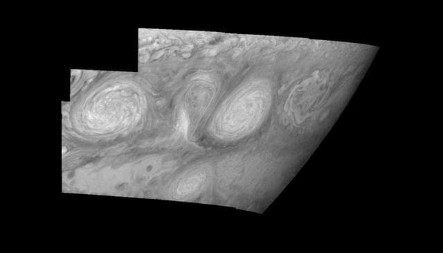 NASA image: Jupiter Long-lived White Ovals in a Methane Time Set 4