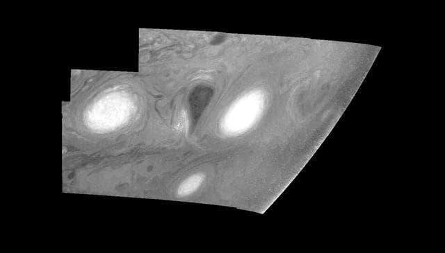 NASA image: Jupiter Long-lived White Ovals in a Methane Time Set 4