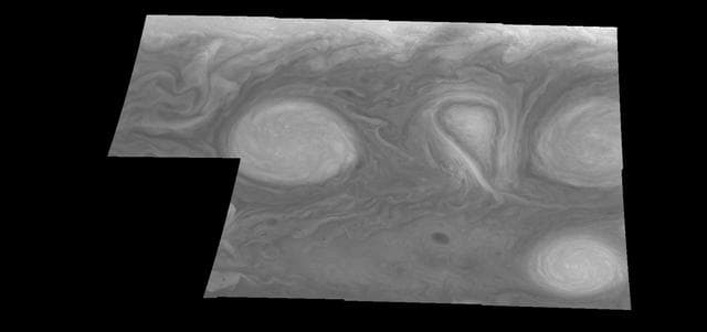 NASA image: Jupiter Long-lived White Ovals in Violet Light Time Set 3