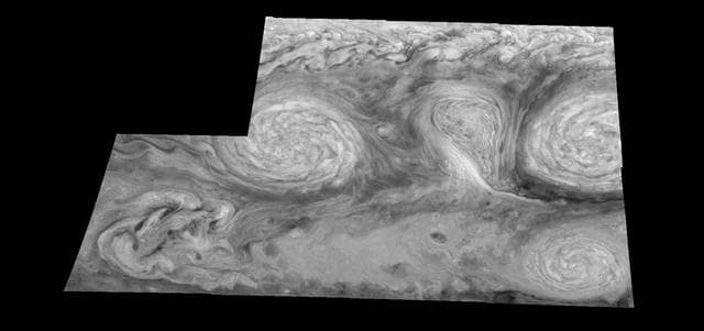 NASA image: Jupiter Long-lived White Ovals in the Near-Infrared Time Set 3