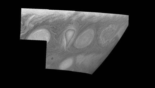 NASA image: Jupiter Long-lived White Ovals in Violet Light Time Set 4