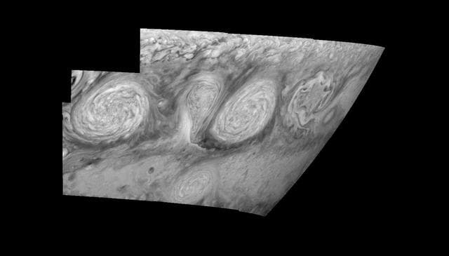 NASA image: Jupiter Long-lived White Ovals in the Near-Infrared Time Set 4