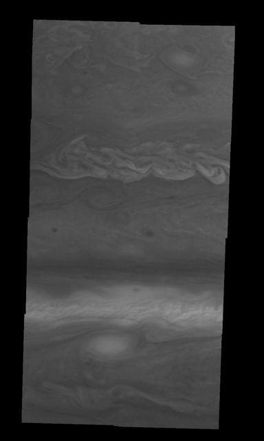 NASA image: Jupiter Northern Hemisphere in Violet Light Time Set 1