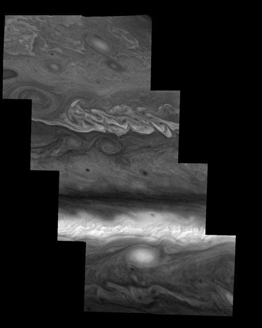 NASA image: Jupiter Northern Hemisphere in Violet Light Time Set 2