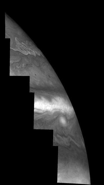 NASA image: Jupiter Northern Hemisphere in Violet Light Time Set 3