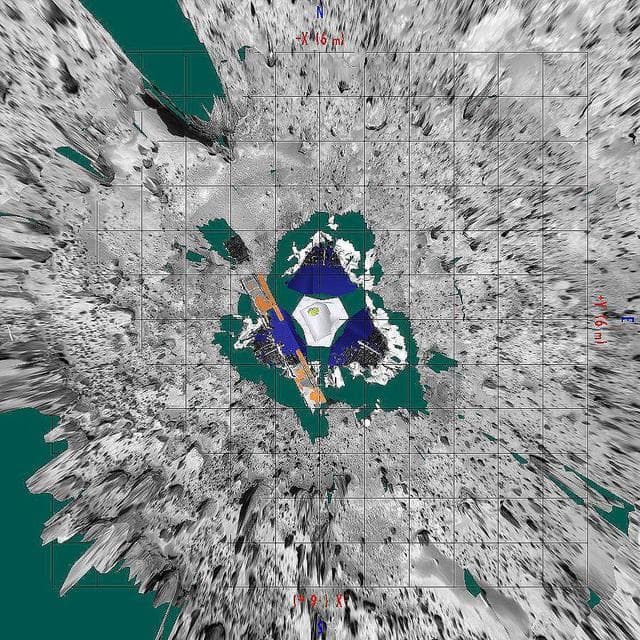 NASA image: Overhead view of Pathfinder Landing Site