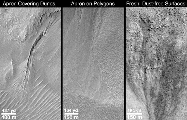 NASA image: Evidence for Recent Liquid Water on Mars: Clues Regarding the Relative Youth of Martian Gullies