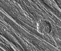 NASA image: Grooves and Craters on Ganymede