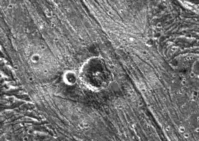 NASA image: Nergal Crater on Ganymede