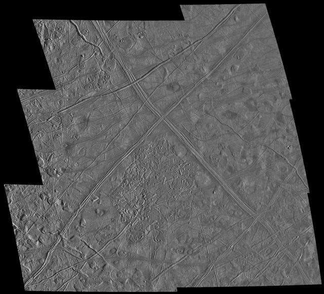 NASA image: Geologic Evidence of Internal Activity on Europa