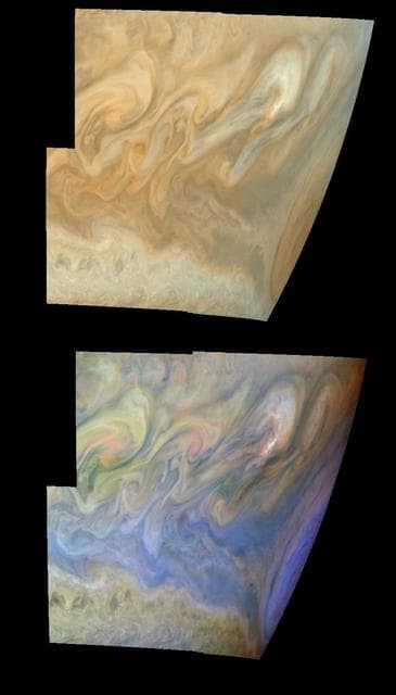 NASA image: Turbulent Region Near Jupiter Great Red Spot