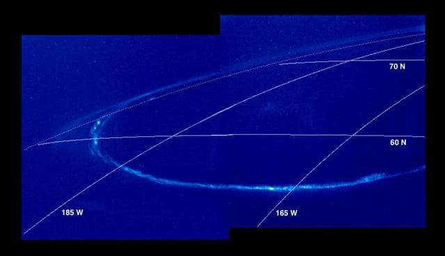 NASA image: Night Side Jovian Aurora