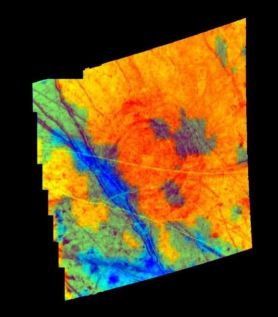 NASA image: A Compositional Map of the Tyre Region of Europa