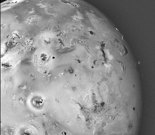 NASA image: Geologic Landforms on Io Area 1