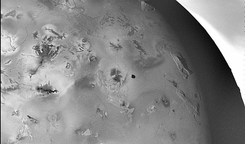 NASA image: Geologic Landforms on Io Area 2