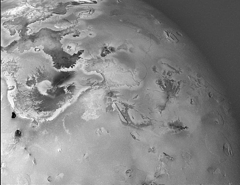 NASA image: Geologic Landforms on Io Area 3