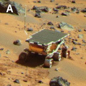 NASA image: Pathfinder Rover Atop Mermaid