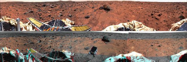 NASA image: Panoramic Views of the Landing site from Sagan Memorial Station