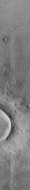 NASA image: Flow-ejecta Crater in Icaria Planum - High Resolution Image