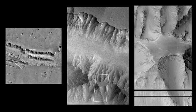 NASA image: Layers within the Valles Marineris: Clues to the Ancient Crust of Mars