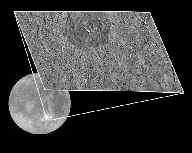 NASA image: Europa Pwyll Crater