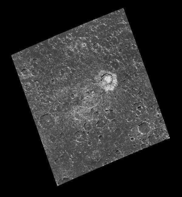 NASA image: Mass Wasting in Craters near the South Pole of Callisto