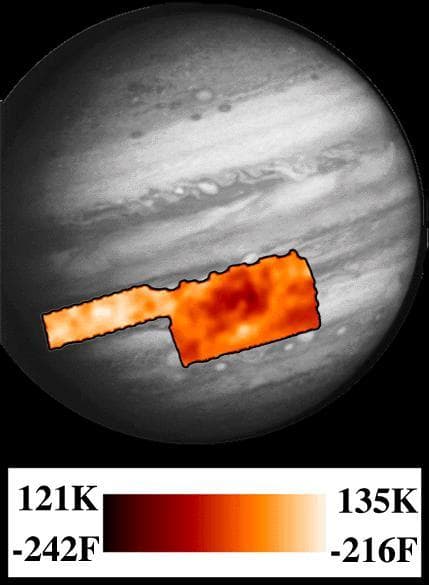 NASA image: PPR Great Red Spot Temperature Map