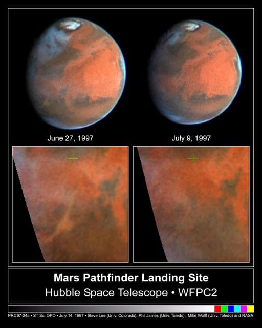 NASA image: Decay of a Martian Dust Storm
