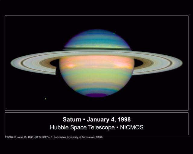 NASA image: An Infrared View of Saturn