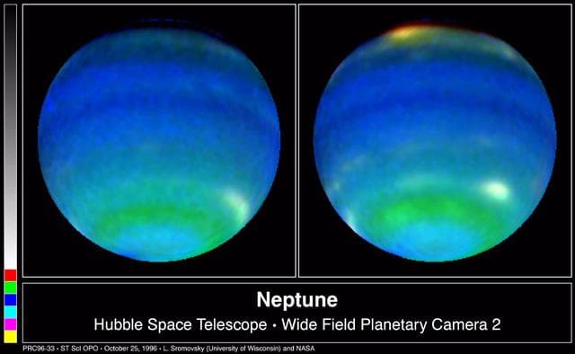 NASA image: Neptune in Primary Colors