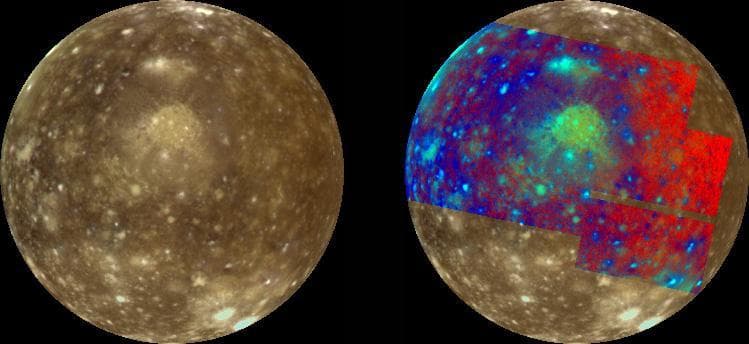 NASA image: Global Color Variations on Callisto