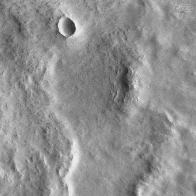NASA image: Fluidized Crater Ejecta Deposit