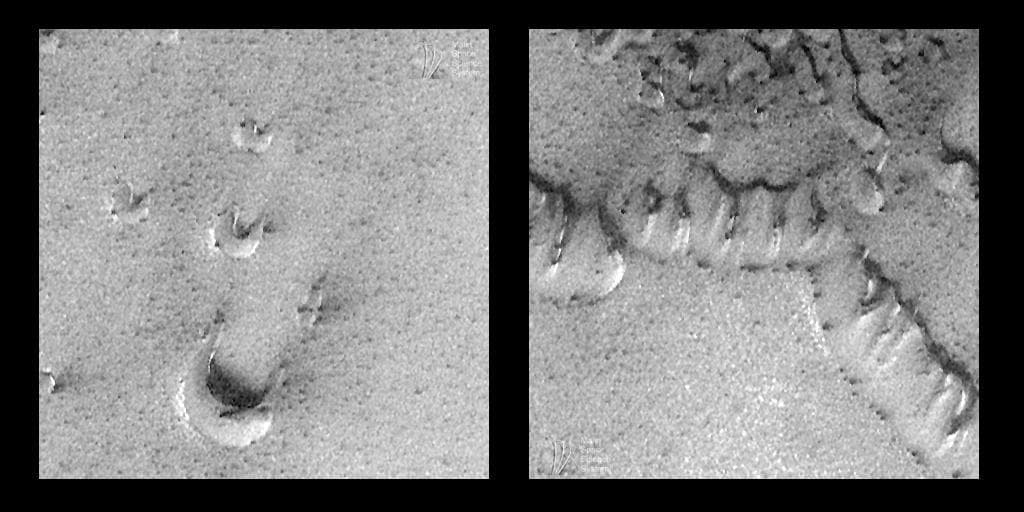 NASA image: Spring Time View of North Polar Sand Dunes