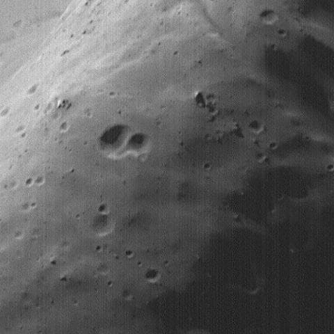 NASA image: High-Resolution MOC Image of Phobos Face