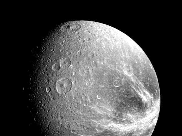 NASA image: The Saturnian Moon Dione