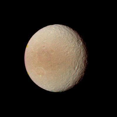 NASA image: Saturn - Tethys from 594,000 kilometers 368,000 miles Away