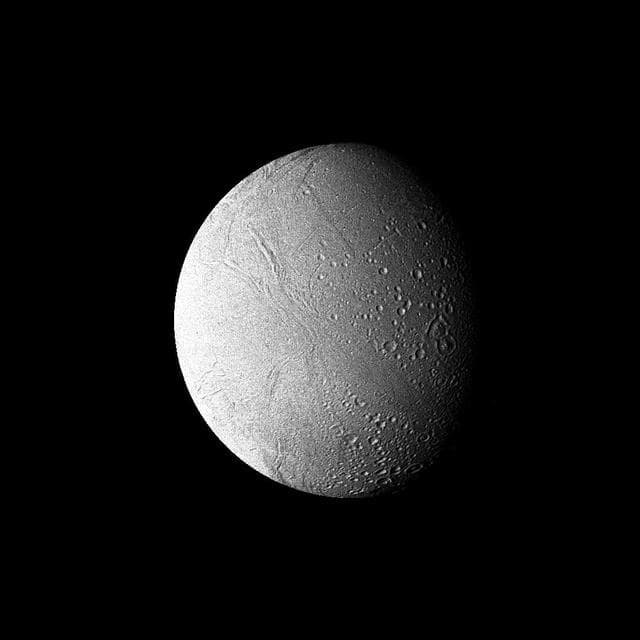 NASA image: Saturn - High-resolution Filtered Image of Enceladus