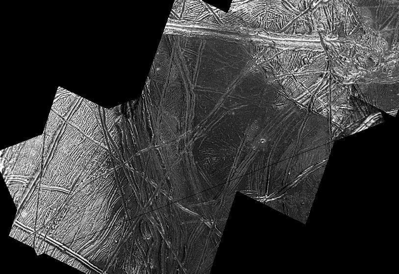 NASA image: A Dark Spot on Europa