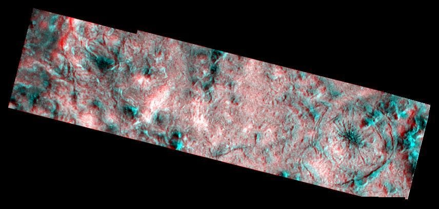 Topography within Europa Mannannan Crater