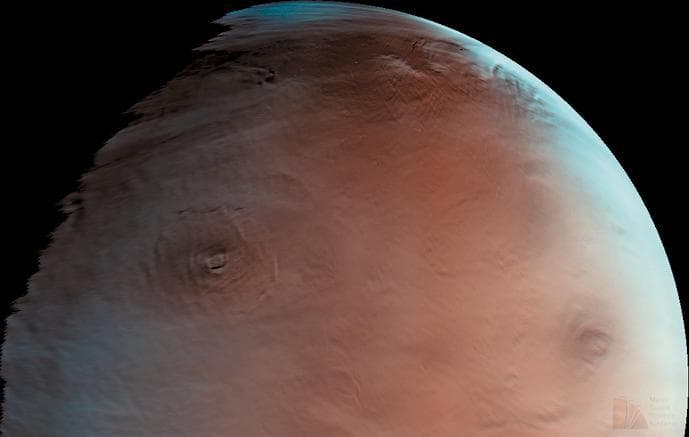 NASA image: Winter Morning in Northern Tharsis