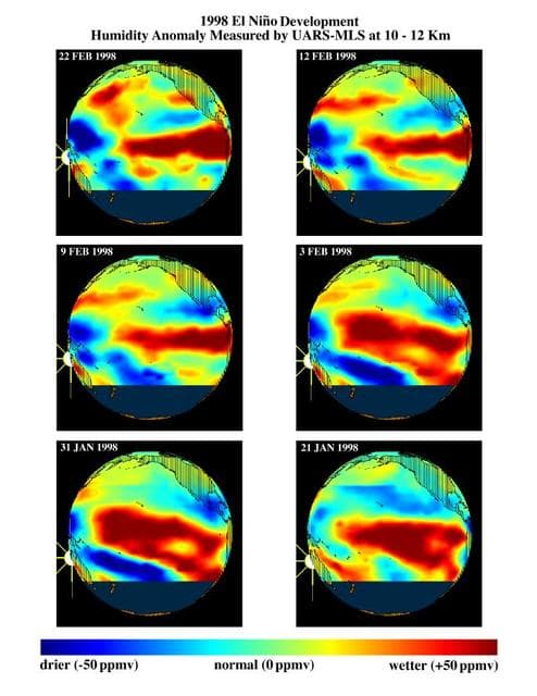 NASA image: TOPEX/El Ni?o Watch - Moisture in the Atmosphere, Jan & Feb, 1998
