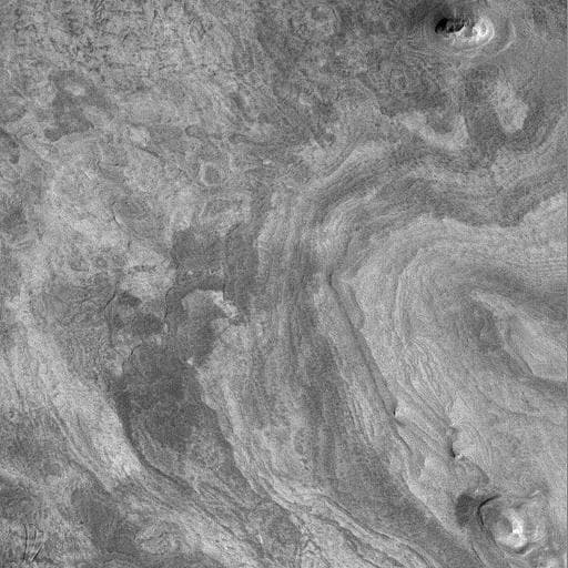 NASA image: Western Candor Chasma - Layers Exposed near the Middle