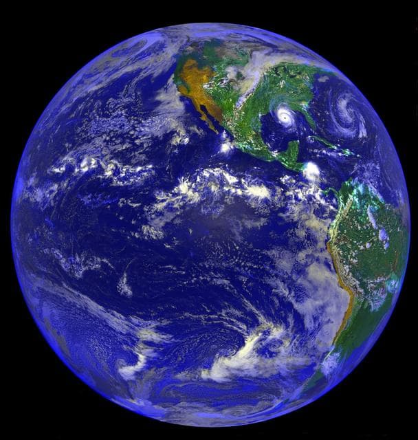 NASA image: The Americas and Hurricane Andrew