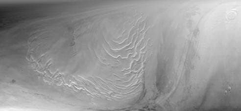 NASA image: Martian North Polar Cap on September 12, 1998