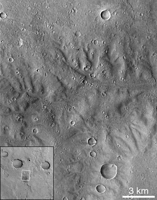 NASA image: Dissected Terrain Near Parana Valles