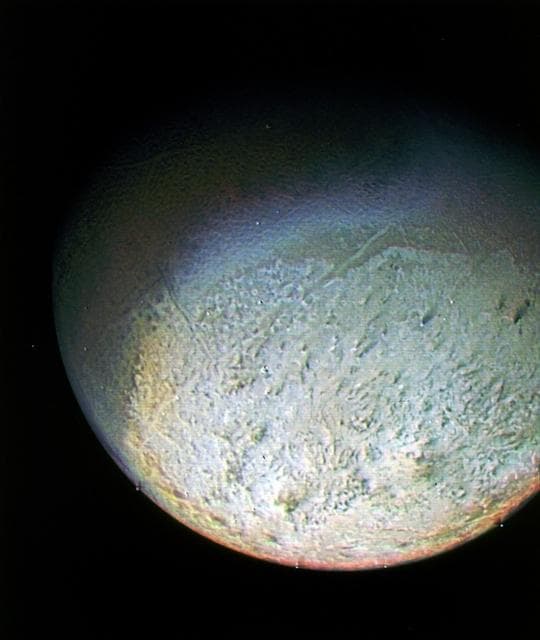 NASA image: Detail of Triton Surface