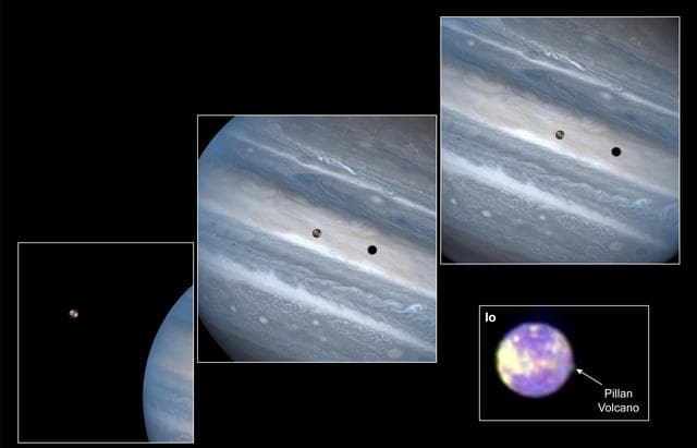 NASA image: Hubble Clicks Images of Io Sweeping Across Jupiter