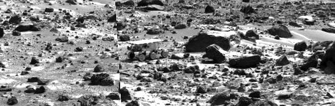 NASA image: Sojourner near Chimp - Left Eye