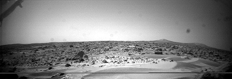 NASA image: Dunes, Big Crater and Twin Peaks - Left Eye